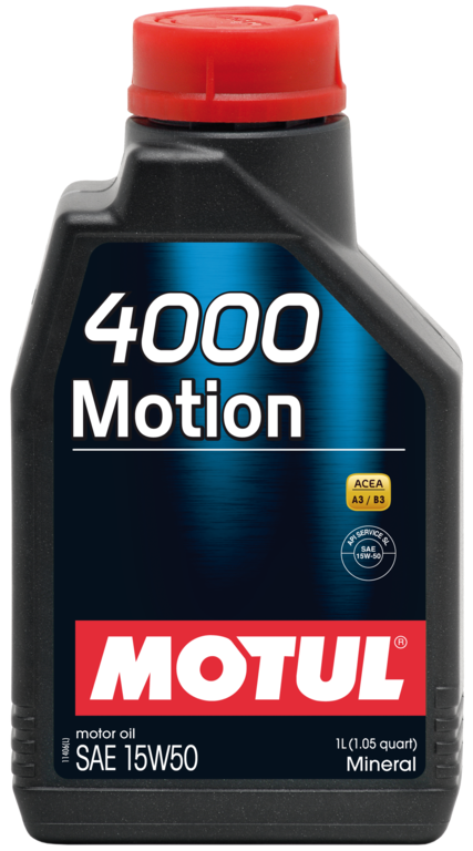 102814 olio motul 4000 motion 15w50 4tempi minerale - flacone 1 litro per auto