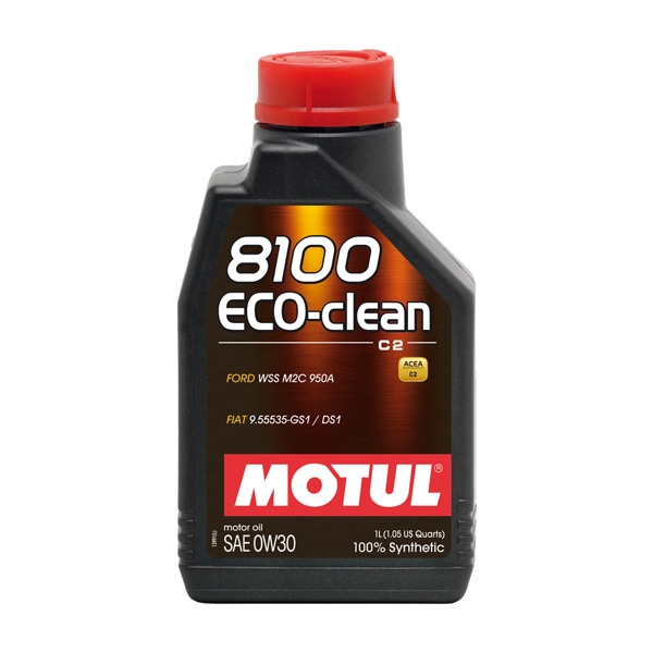 102888 flacone 1 litro olio motul 8100 eco-clean 0w30 100% sintetico per auto