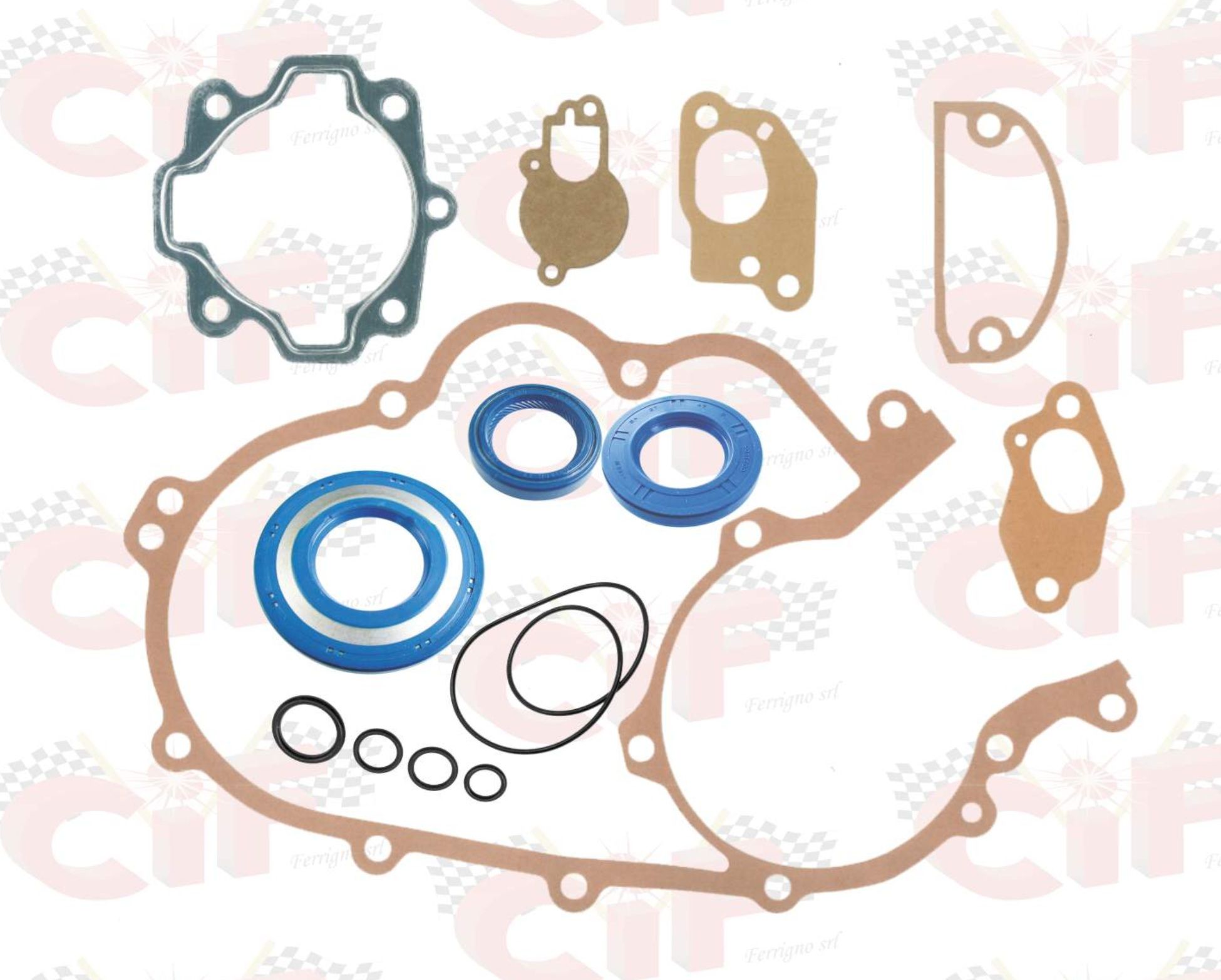 9387-CP SERIE GUARNIZIONI MOTORE COMPLETA + PARAOLI MOTORE VESPA PX 125-150 - SPRINT 3° SERIE SENZA MISCELATORE