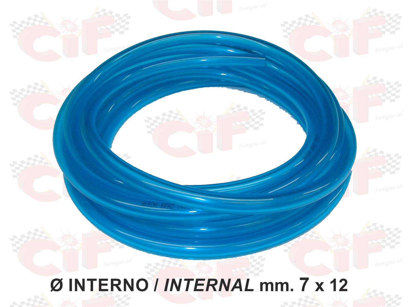 10122 tubo benzina benzo-resistente azzurro 7 x 12 mm (confezione 5 metri)