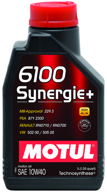 102781 olio motul 6100 synergie+ 10w40 4tempi semisintetico per auto flacone 1 litro