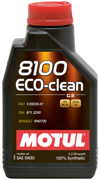 101542 flacone 1 litro olio motul 8100 eco-clean 5w30 100% sintetico per auto