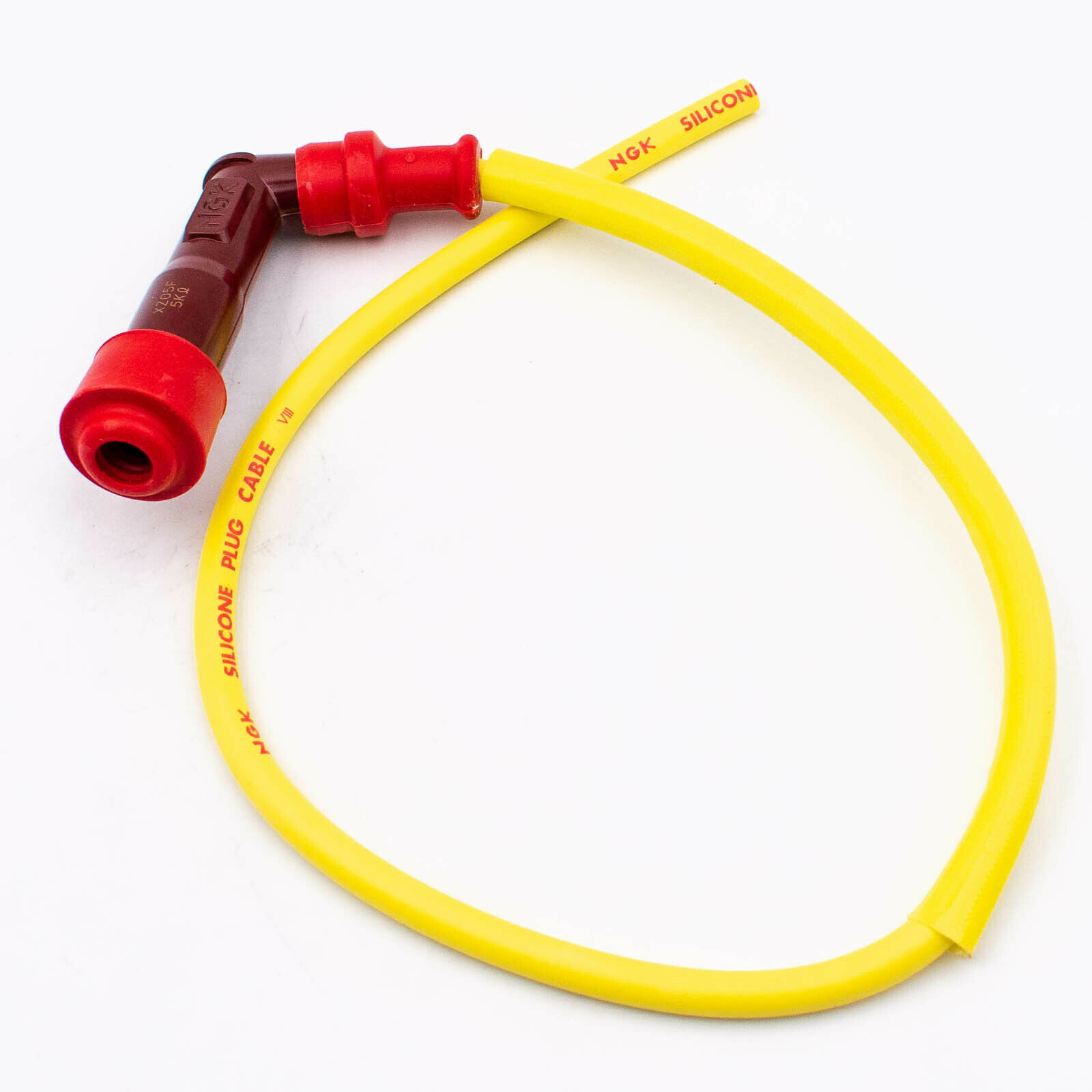 598584 cavo candela racing giallo + pipetta cappuccio candela rossa ngk xy11 - resistenza 5 kΩ - diametro interno 10-12-14mm - 8584