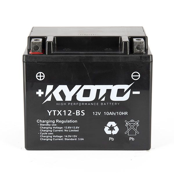 batteria sla kyoto agm battery a gel ytx12-bs 12v 10ah lunghezza 150 x larghezza 87 x altezza 130mm 512120
